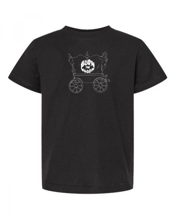 Burn the Wagon Youth Tee White logo