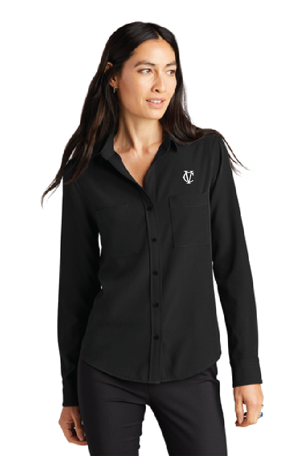 Mercer+Mettle Women s Stretch Crepe Long Sleeve Camp MM2013