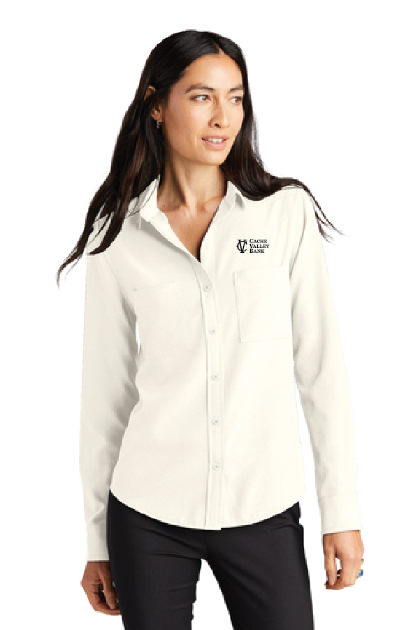 Mercer+Mettle Women s Stretch Crepe Long Sleeve Camp MM2013