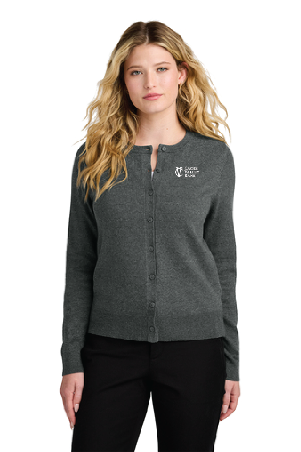 Women s Easy Care Crewneck Cardigan Sweater LSW2870