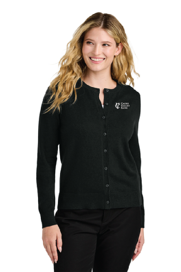 Women s Easy Care Crewneck Cardigan Sweater LSW2870