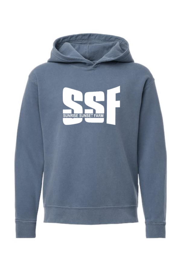 YOUTH Garment-Dyed Lightweight Fleece Hooded Sweatshirt