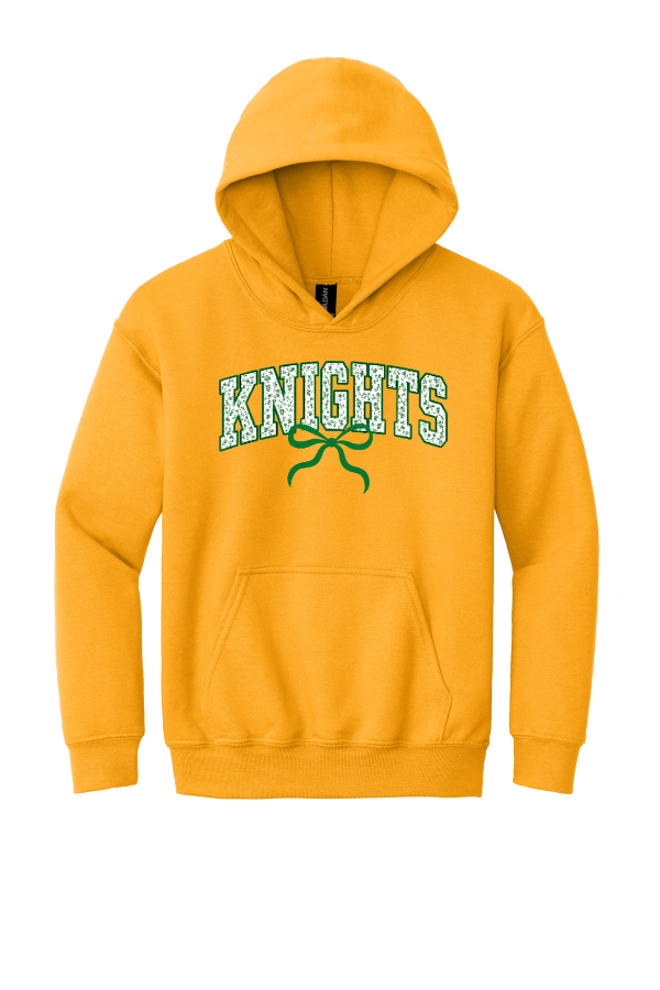 YOUTH Floral Knights with Bow Hoodie