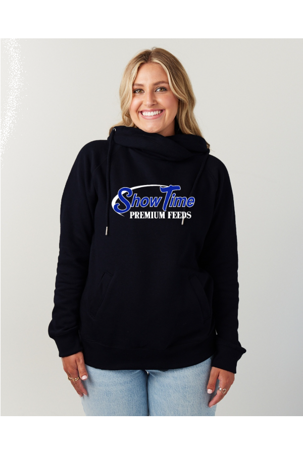 Screen Printed Ladies Classic Fleece Funnel Neck Pullover Hood