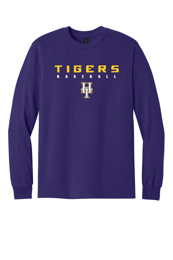 100% Cotton Tigers Baseball Long Sleeve