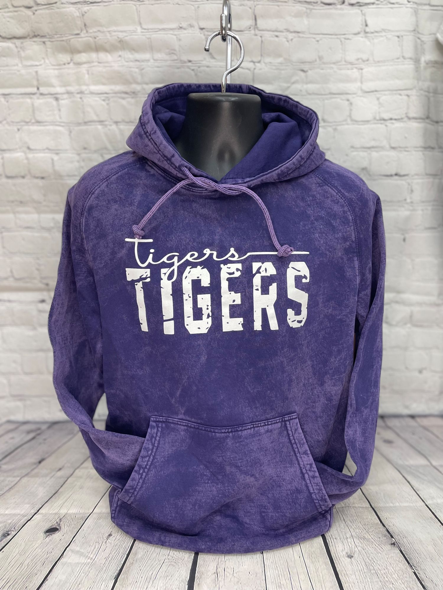 Vintage Purple Tigers Hoodie