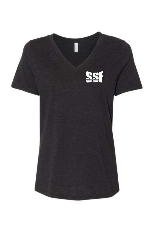Women's Relaxed Heather CVC V-Neck Tee