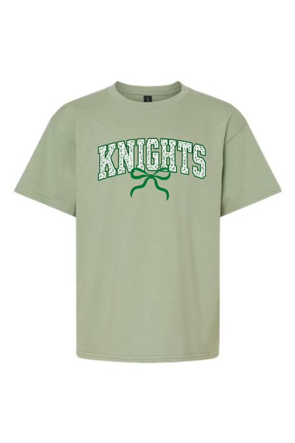 YOUTH Soft Floral Knights with Bow Tee