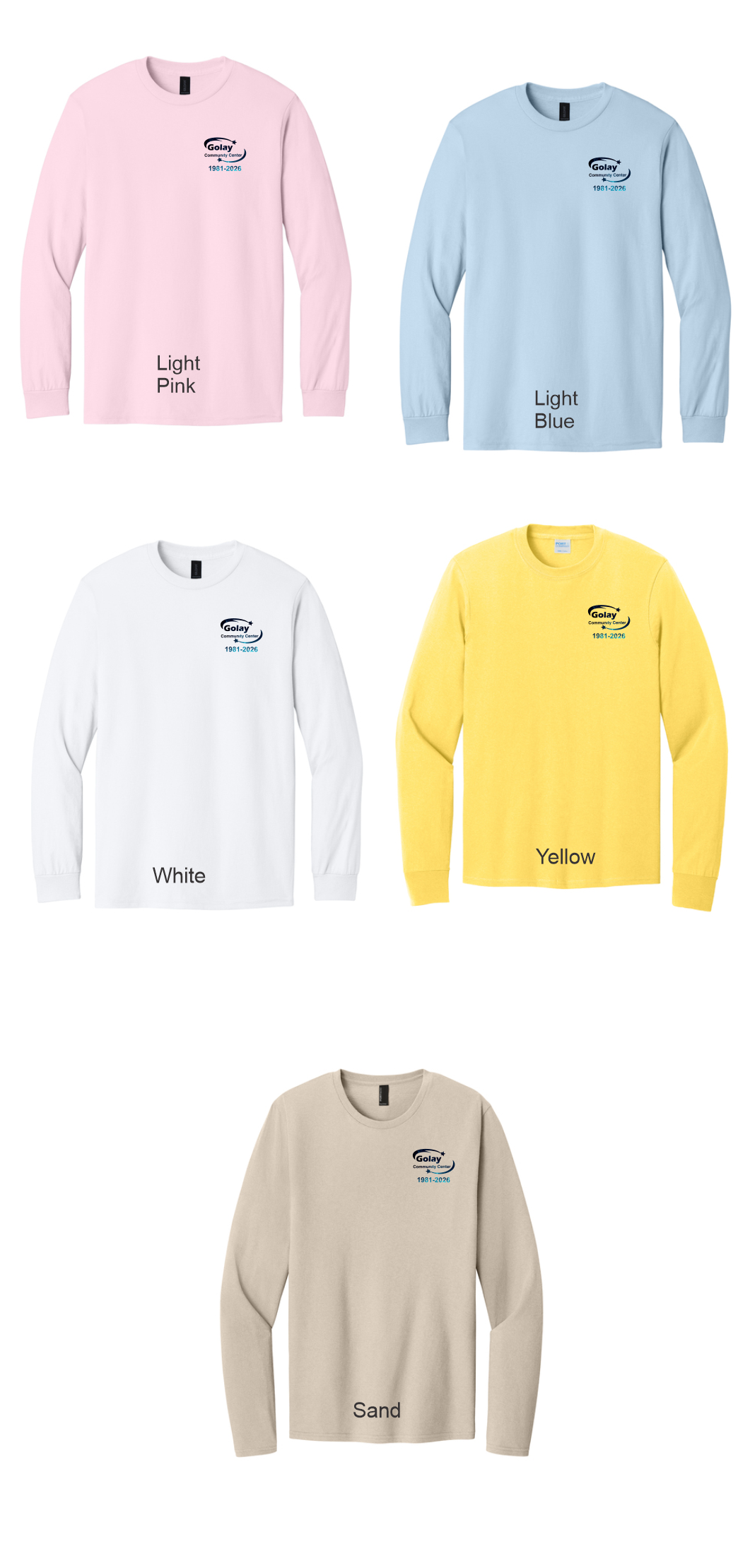 100% Cotton Long Sleeve
