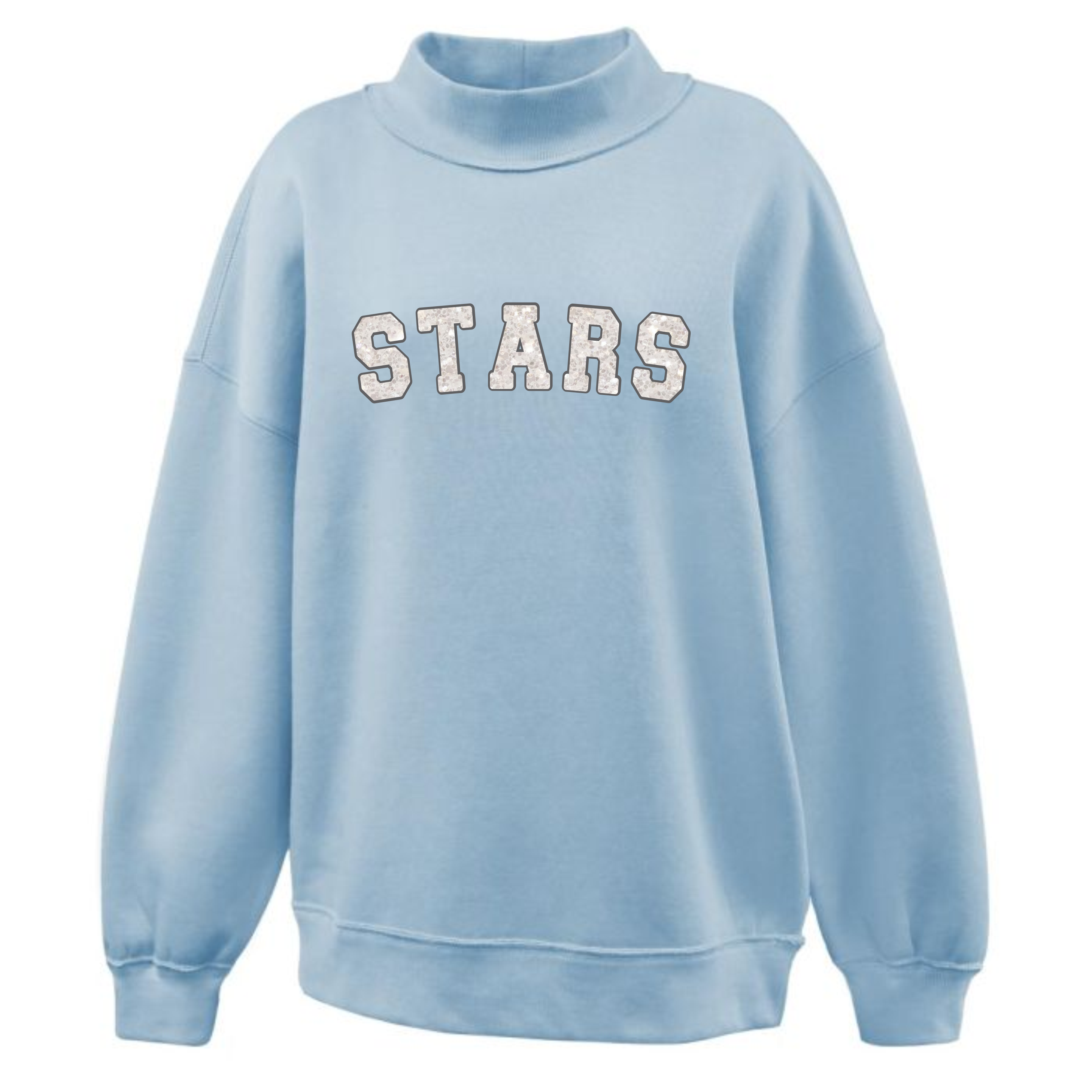 Glitter Mock Neck Sweatshirt
