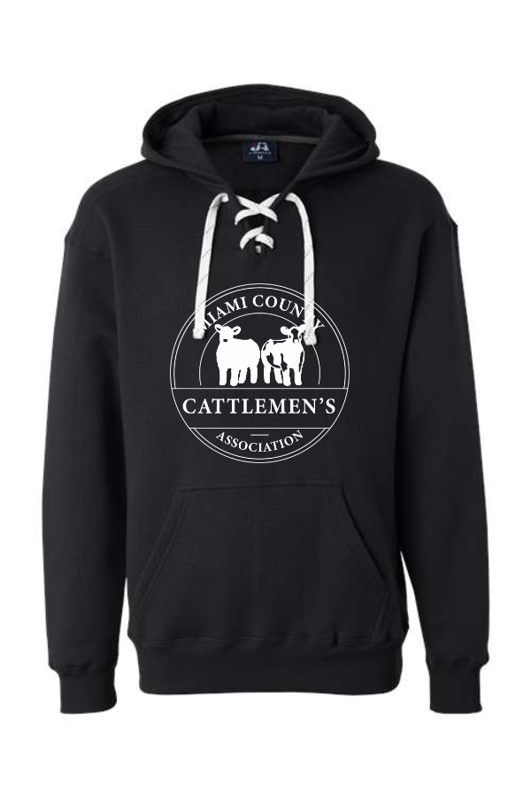 Screen Printed Sport Lace Hooded Sweatshirt