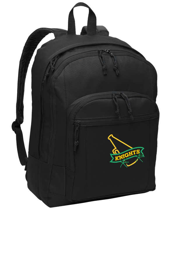 Basic Backpack with Embroidered Megaphone & Poms