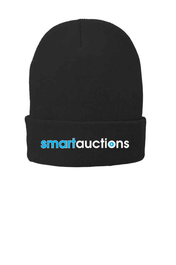 Embroidered Fleece-Lined Knit Cap