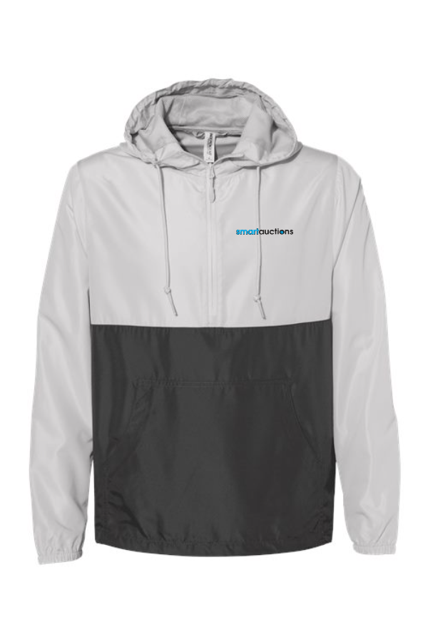 Embroidered Lightweight Quarter-Zip Windbreaker Pullover Jacket