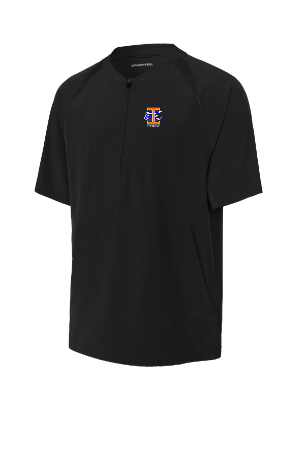 Embroidered 1/2-Zip Short Sleeve Pullover