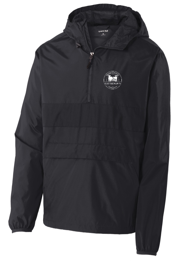 Embroidered Pullover Windbreaker
