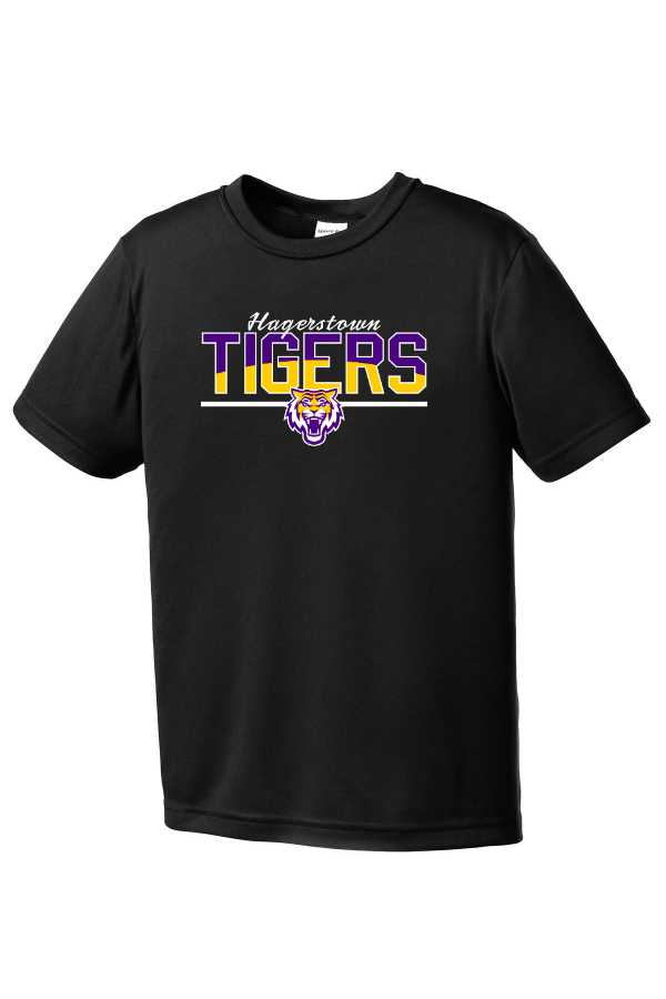 YOUTH Curved Tigers Dri Fit Tee