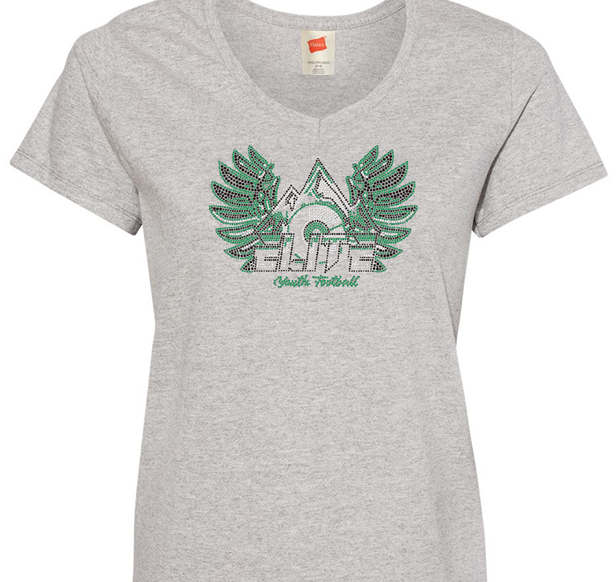 Rhinestone Women's V-Neck