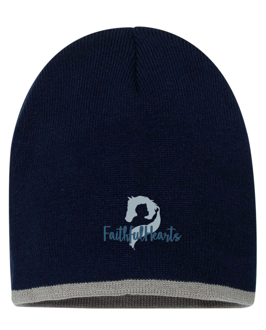 8" Bottom-Striped Beanie- SP09