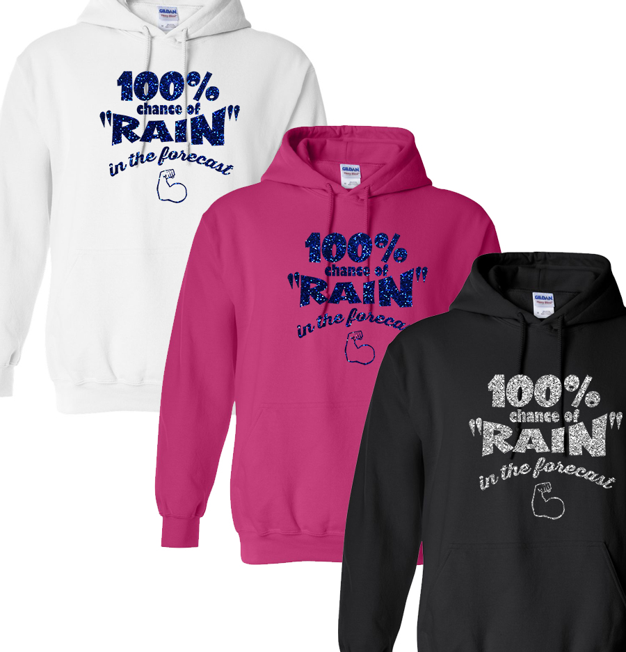 Glitter 100% Rain Hoodie