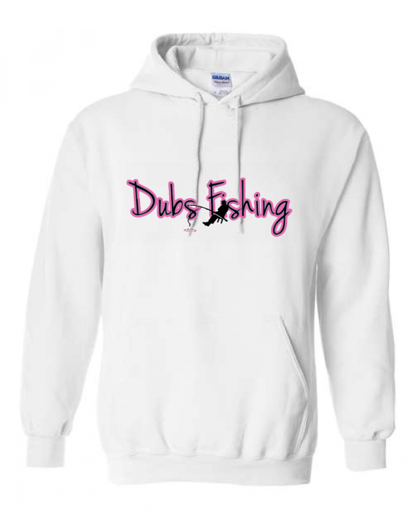 Dubs Fishing Hoodie - Pink Outline