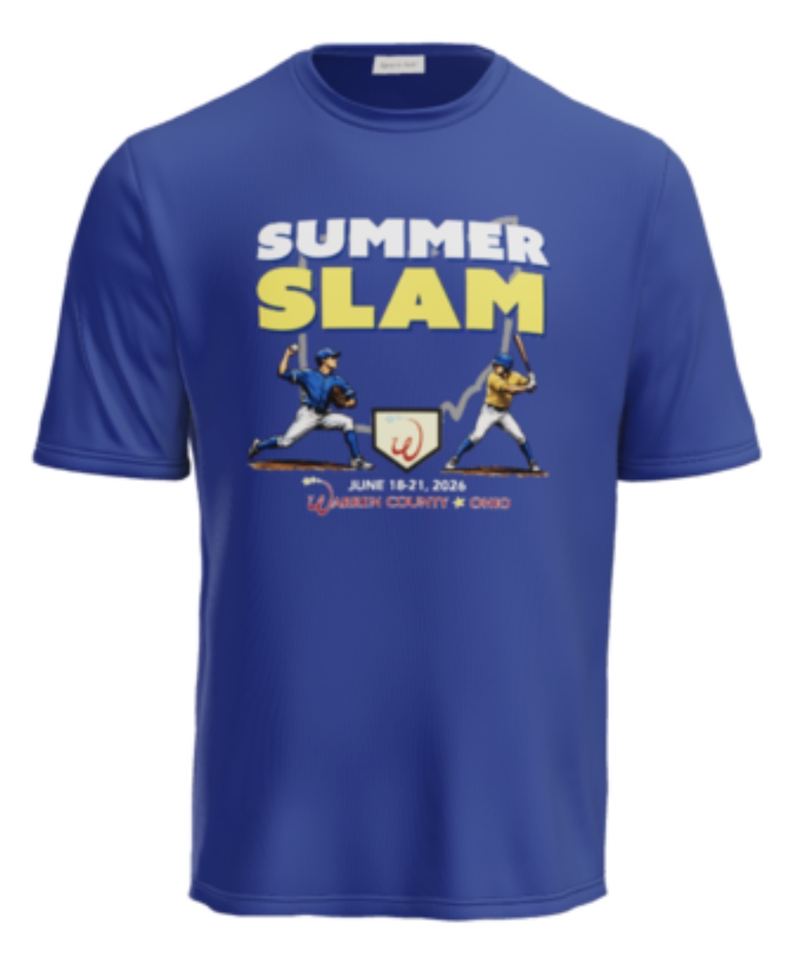 100% Polyester Jersey SS Tee-Royal