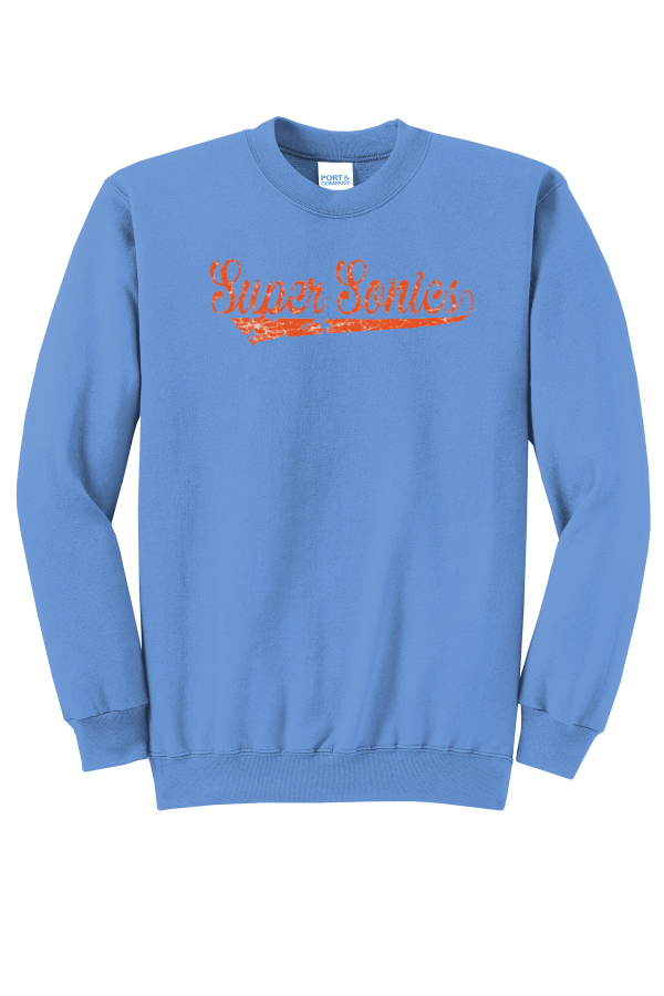 Youth Carolina Blue Core Fleece Crewneck Sweatshirt PC78Y