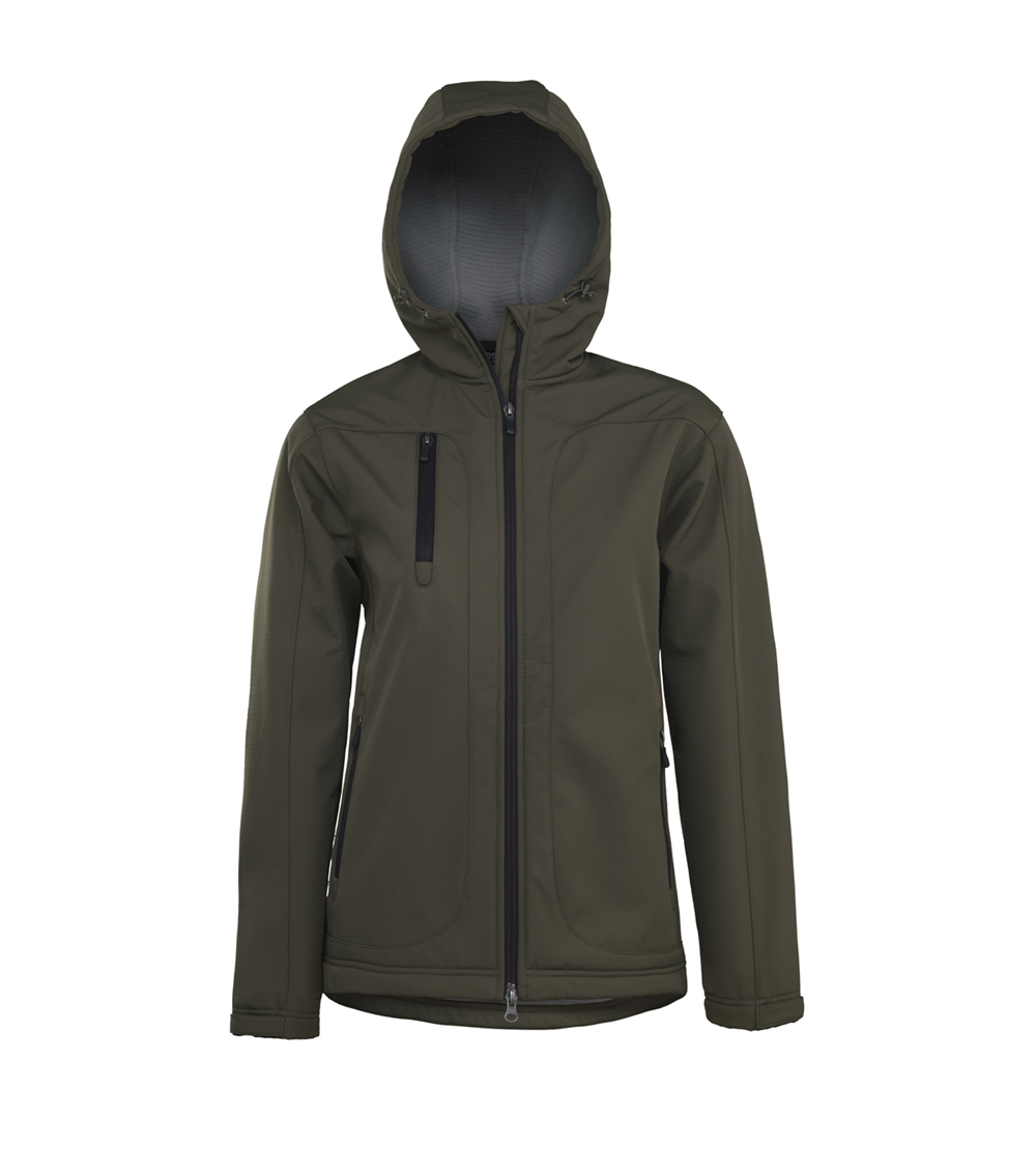 Ladie's Fossa Taiga Honeycomb-Shell Hooded Jacket-5562