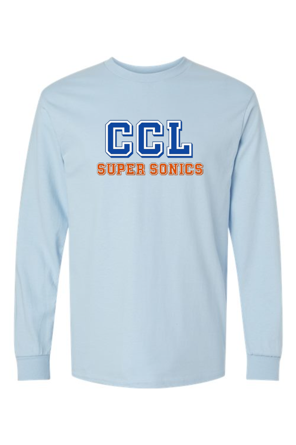 Youth Carolina Blue Long Sleeve T-Shirt Gildan 5400B