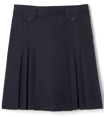 Above The Knee Front Pleated Skirt with Tabs 1455