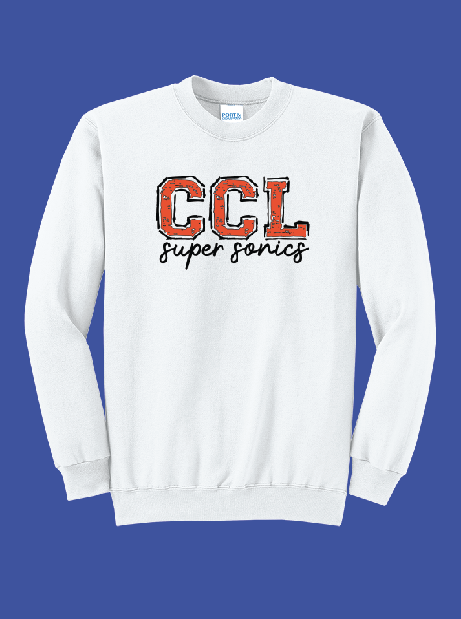 Youth White Core Fleece Crewneck Sweatshirt PC78Y