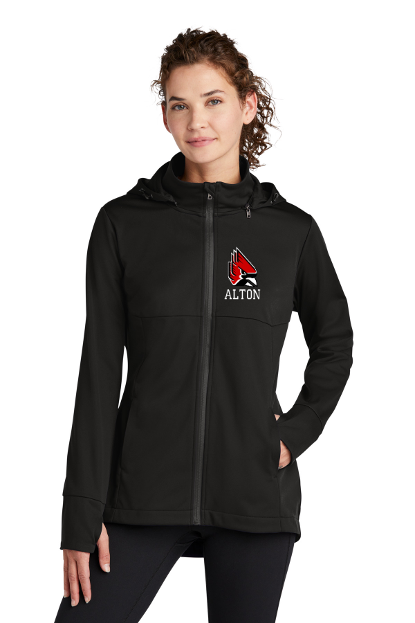 Sport-Tek Women's Hooded Soft-Shell Jacket