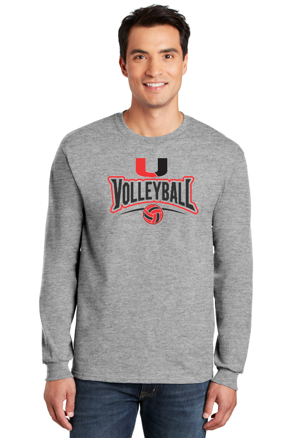 Gildan Ultra Cotton 100% US Cotton Long Sleeve T-Shirt G2400 Volleyball