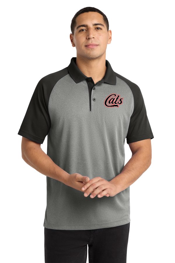 PosiCharge  RacerMesh  Raglan Heather Block Polo