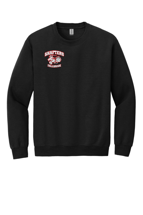 Crewneck Sweatshirt-EMBROIDERY-Black or Red