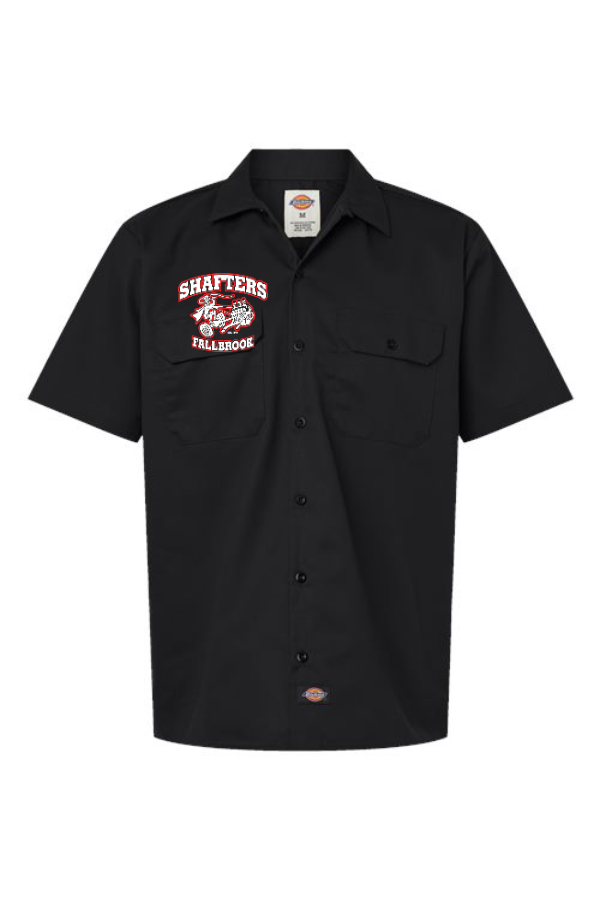 Tall Dickies Short Sleeve Work Shirt-SCREEN PRINTED front and back