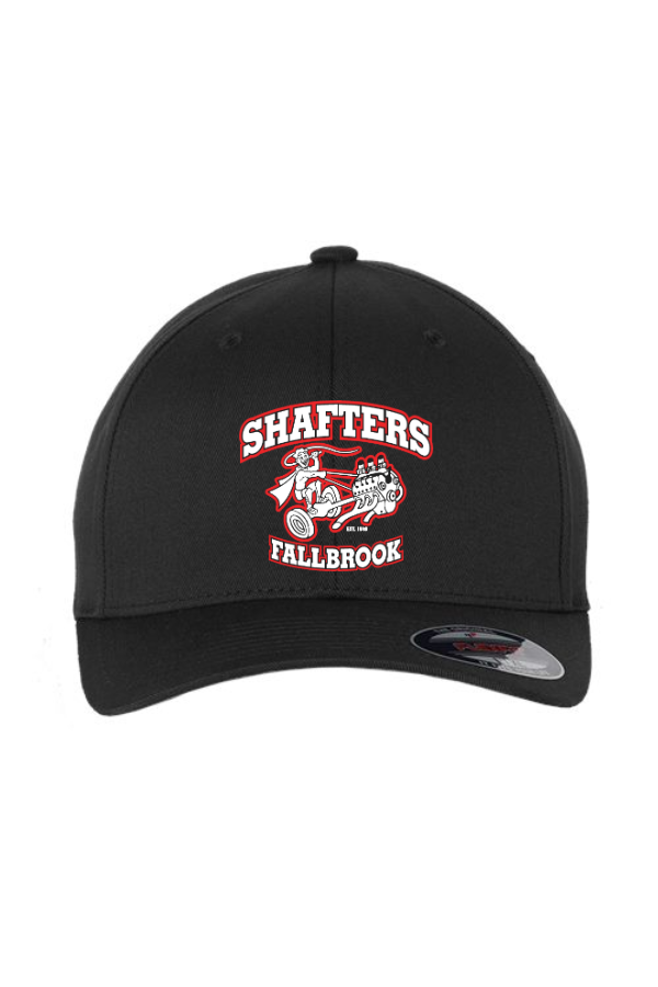 XXL Flexfit Cap with Shafter's Logo Embroidery-BLACK