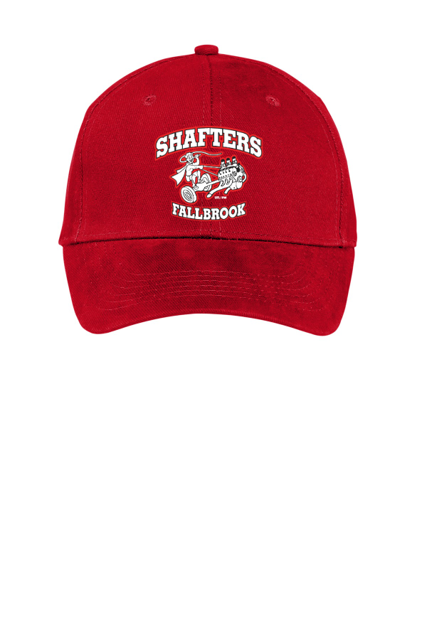 Cap with Shafter's Logo Embroidery-RED OR BLACK