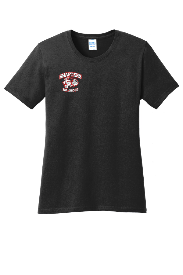 Ladies Short Sleeve Tee-Black or Red