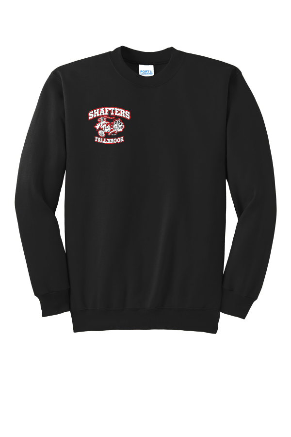 Tall Crewneck Sweatshirt-EMBROIDERY Black or Sport Grey
