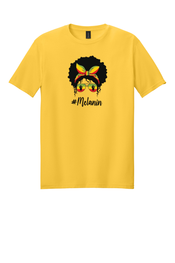 #Melanin Messy Bun T-Shirt