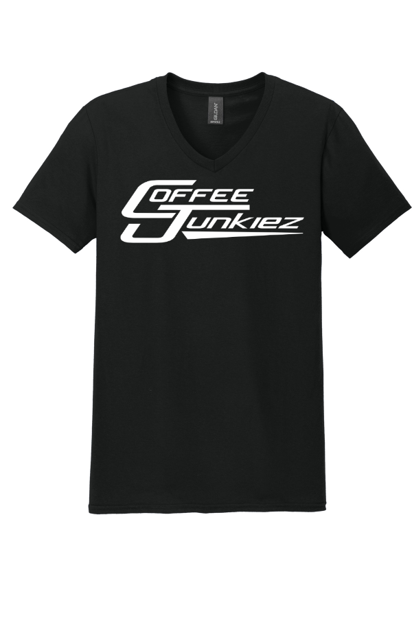 Coffee Junkiez / Pizza Junkiez  Softstyle V-Neck T-Shirt