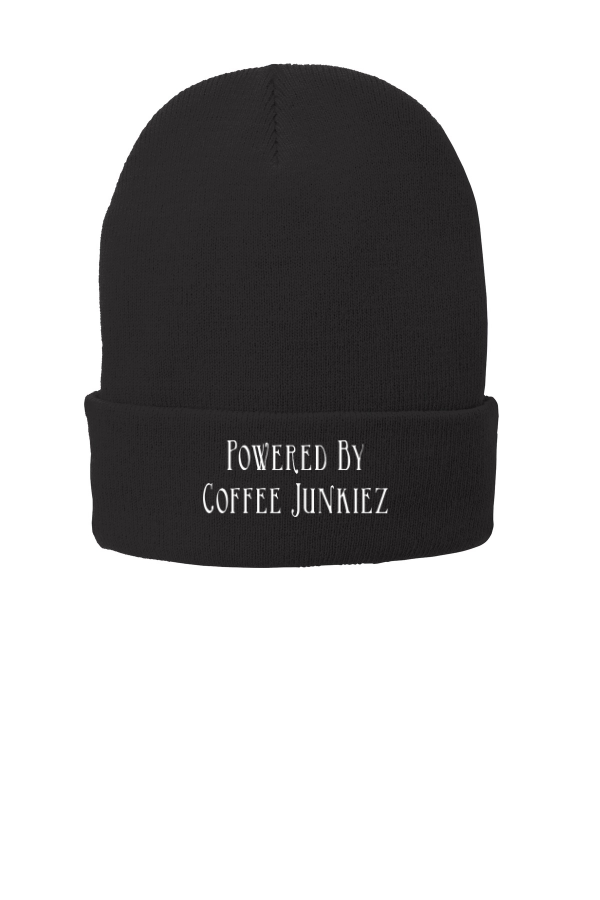 Fleece-Lined Knit Cap Powered by Coffee Junkiez