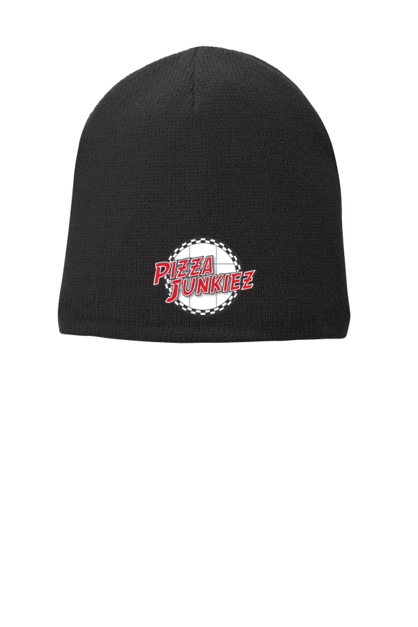 Fleece-Lined Beanie Cap Pizza Junkiez