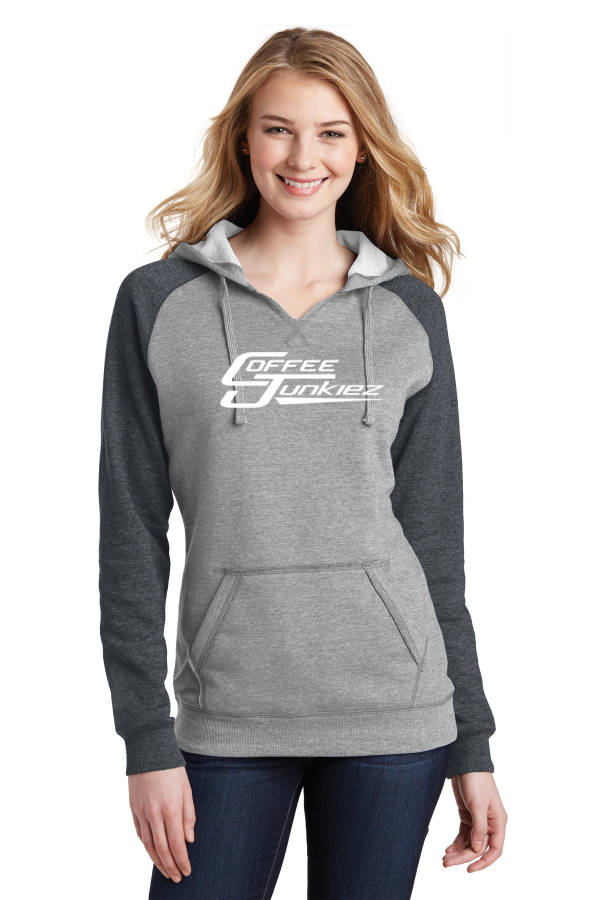 Coffee Junkiez Women's Lightweight Fleece Raglan Hoodie