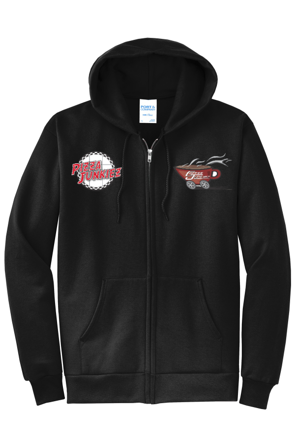 Coffee Junkiez Pizza Junkiez / Best of both Worlds Full-Zip Hooded Sweatshirt