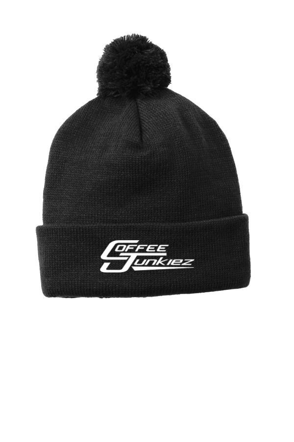 Solid Pom Pom Beanie Coffee Junkiez