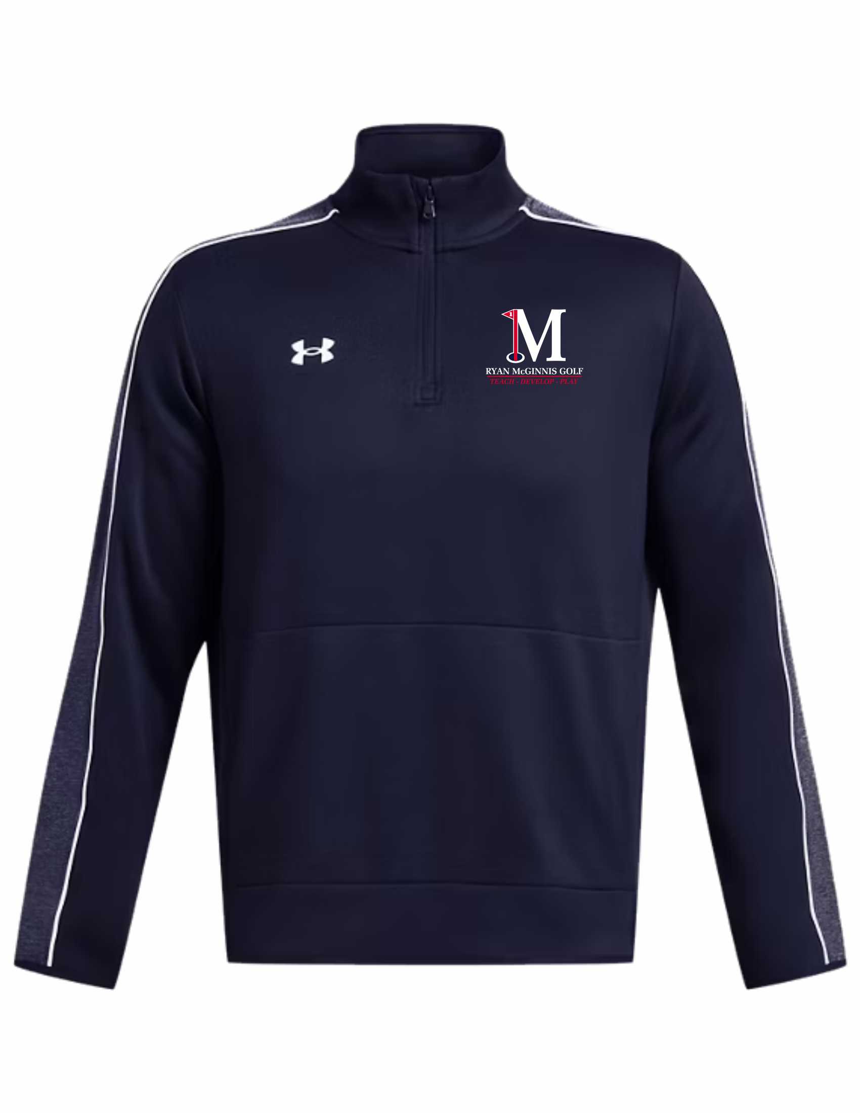 UA MENS Command Warm-Up Quarter Zip - Navy
