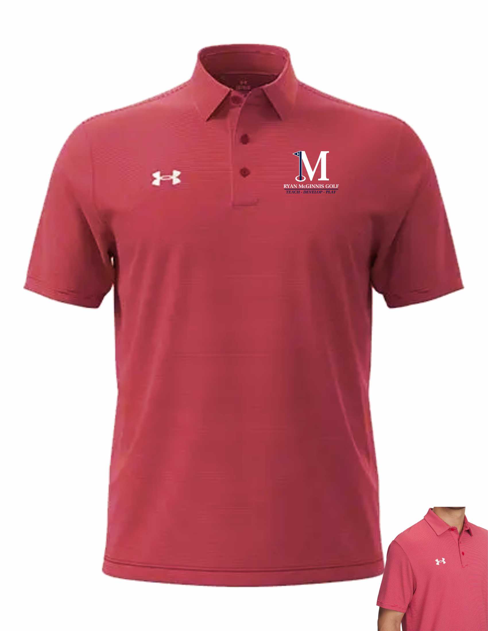 UA MENS Playoff Team Stripe Polo