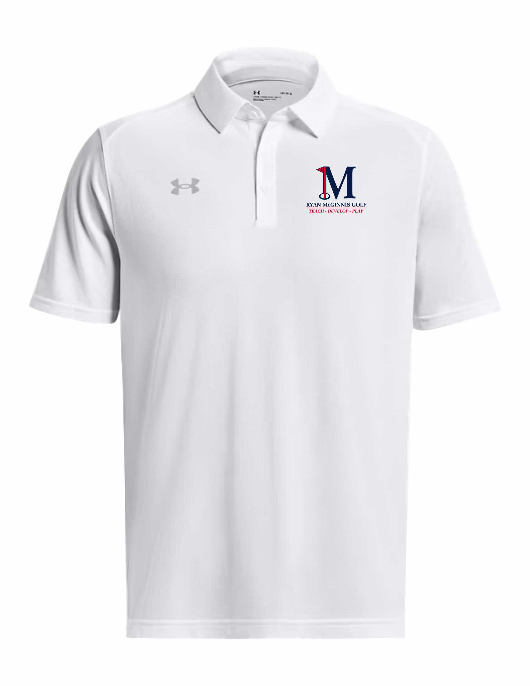 UA MENS Tech Team Polo - White